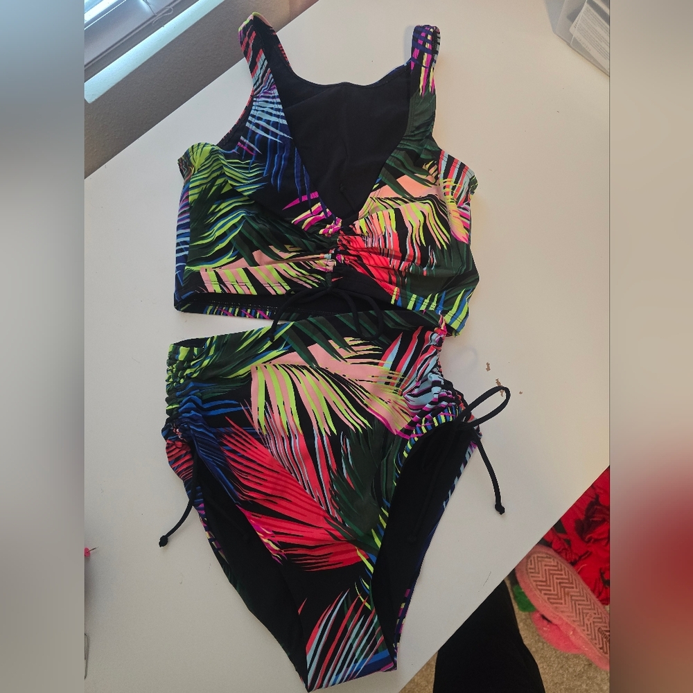 Tropical Print Women's Bikini Set